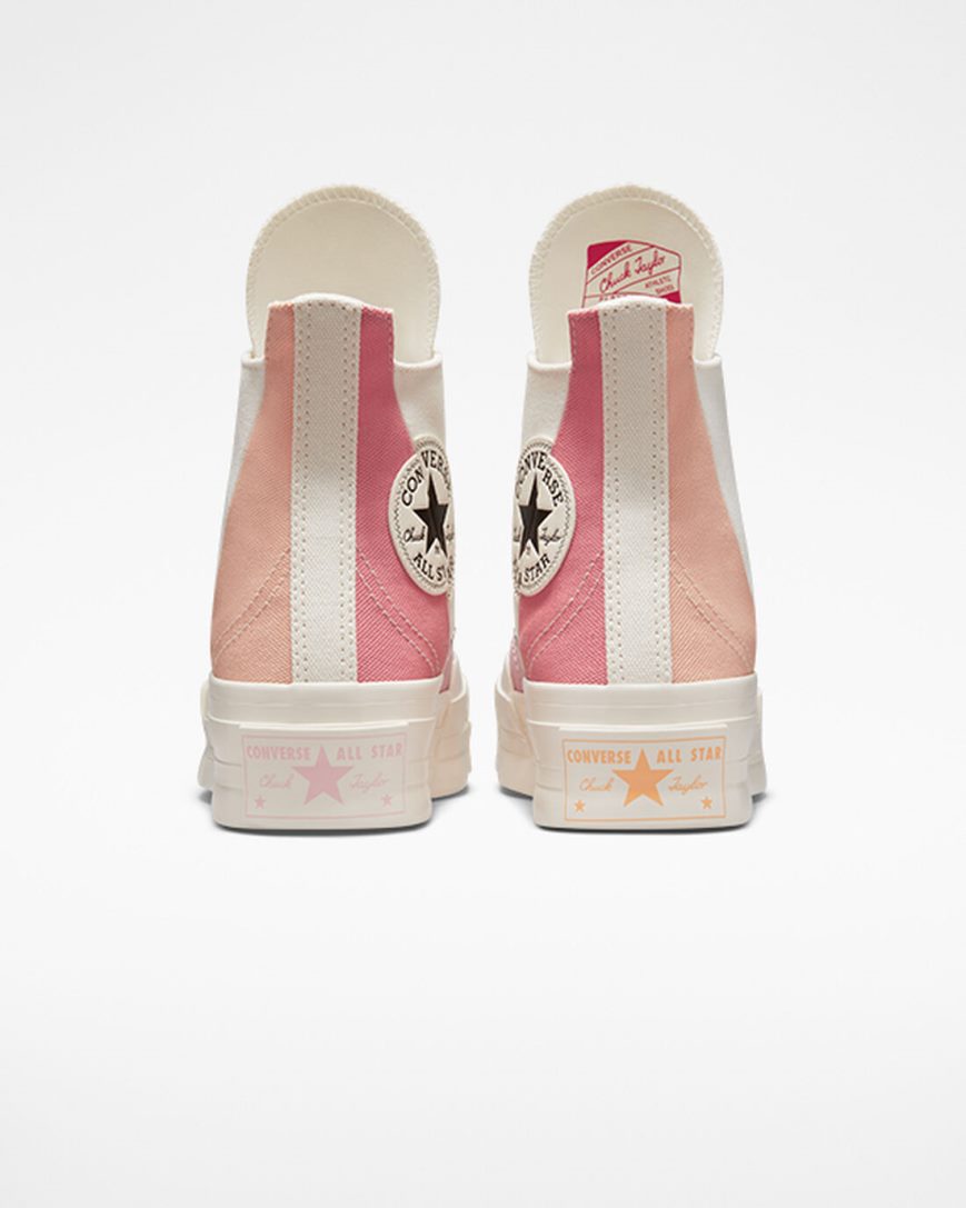 Tenisi Inalti Dama Converse Chuck 70 Plus Color Candy Bej Portocalii Roz | RO DVLAY174